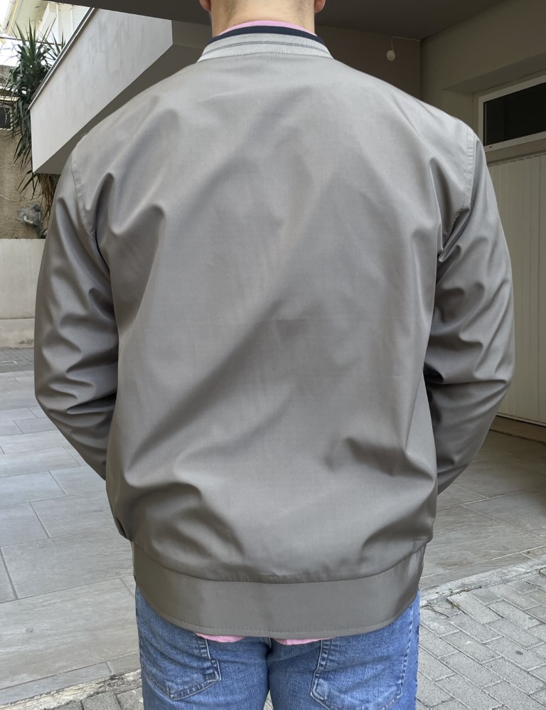 Ανδρικό λαδί ελαφρύ Bomber Plus Size D1900L φωτογραφία